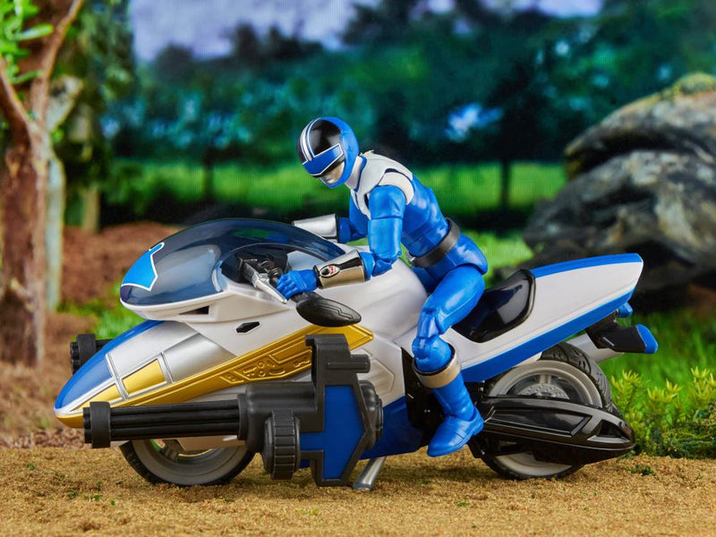 Load image into Gallery viewer, Power Rangers Lightning Collection - Power Rangers Time Force: Deluxe Blue Ranger and Vector Cycle Set
