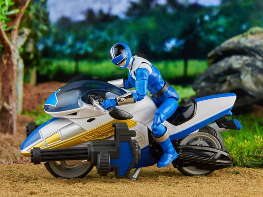 Power Rangers Lightning Collection - Power Rangers Time Force: Deluxe Blue Ranger and Vector Cycle Set