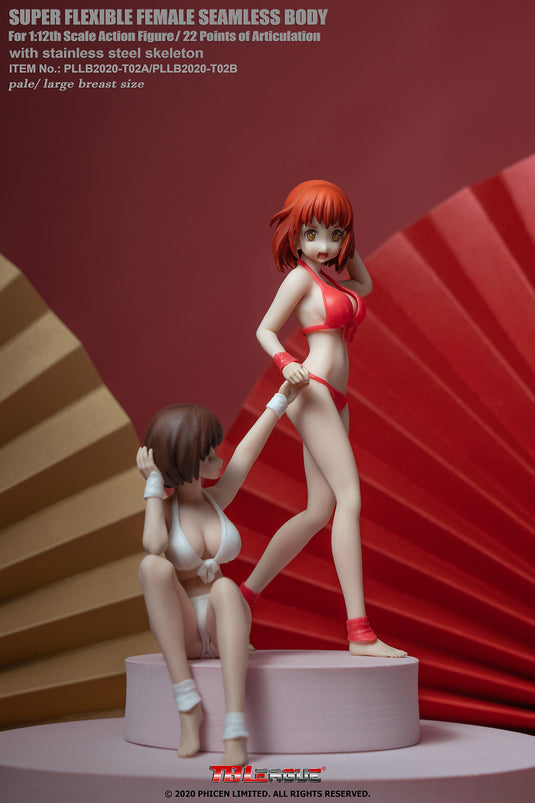 TBLeague - 1/12 Super-Flexible Female Seamless Pale Large Bust Body - Anime Red Bikini