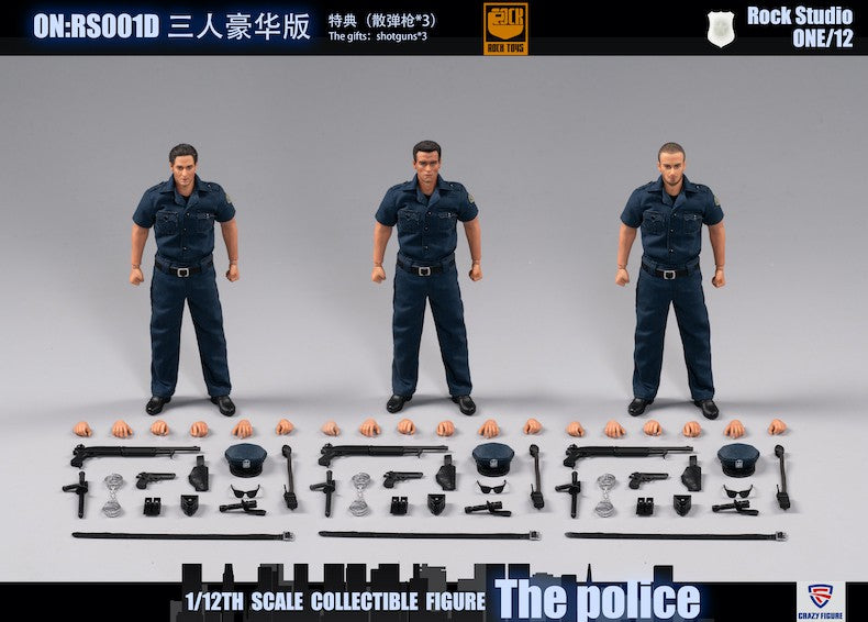 Load image into Gallery viewer, Crazy Figure X Rock Toys - 1/12 City Police - Set of 3
