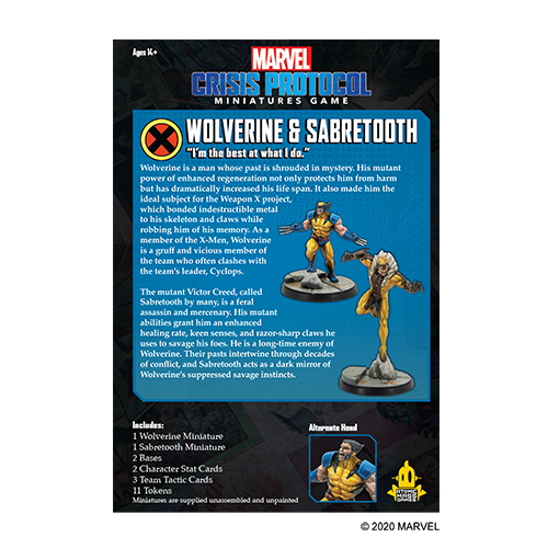 Atomic Mass Games - Marvel Crisis Protocol: Wolverine and Sabertooth