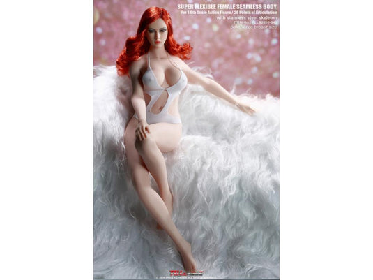 TBLeague - Female Super-Flexible Seamless Body with Headsculpt - Large Bust Body in Pale S42