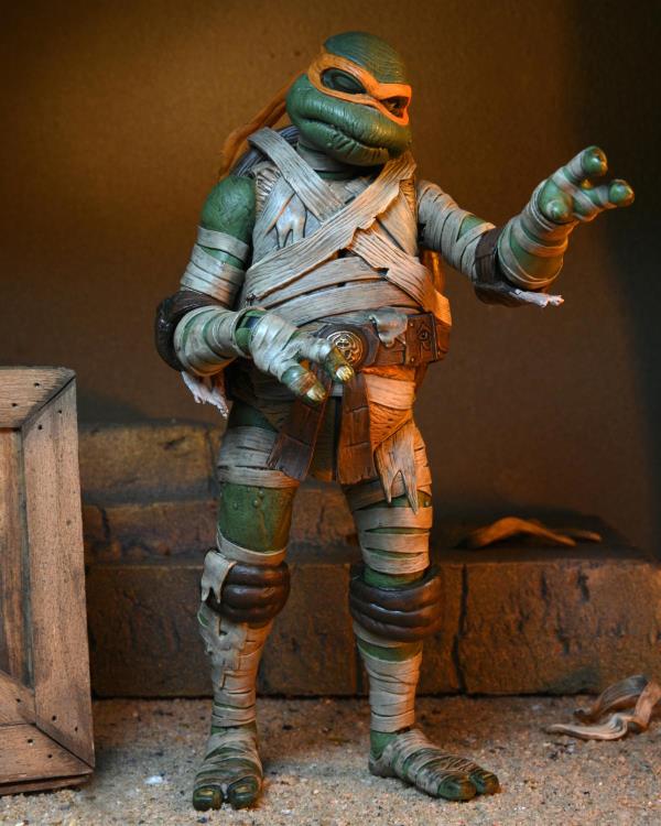 Load image into Gallery viewer, NECA - Universal Monster x Teenage Mutant Ninja Turtles: Michelangelo as Mummy
