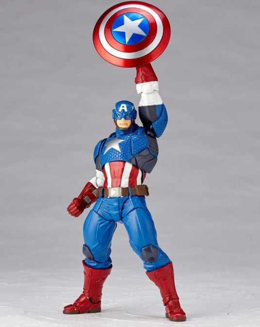 Kaiyodo - Amazing Yamaguchi - Revoltech007: Avengers Captain America (Reissue)