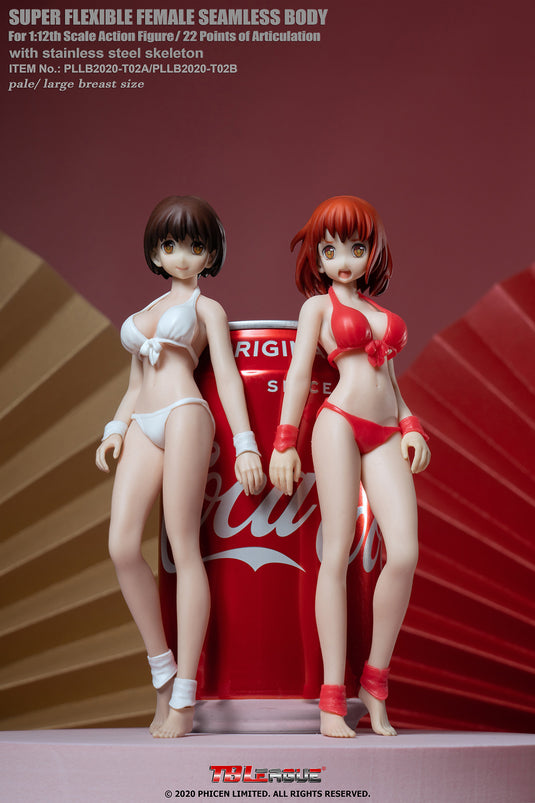 TBLeague - 1/12 Super-Flexible Female Seamless Pale Large Bust Body - Anime Red Bikini