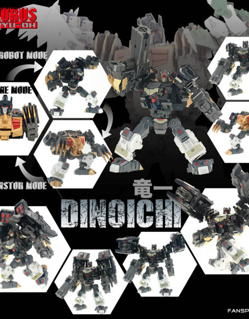 Load image into Gallery viewer, Fansproject - Saurus Ryu-Oh Combiner &amp; Shells Complete Set
