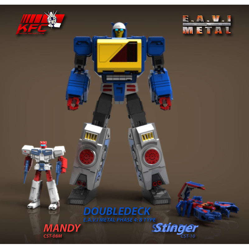 Load image into Gallery viewer, KFC - EAVI Metal Phase Four: B Doubledeck (With Stinger and Mandy Cassette Robots)
