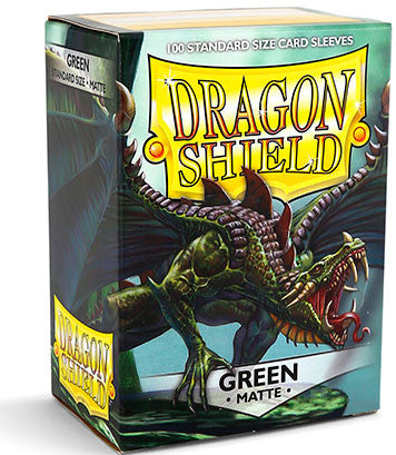 Dragon Shield - Matte Green Sleeves - 100 Sleeves