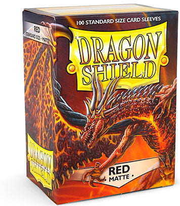 Dragon Shield - Matte red Sleeves - 100 Sleeves