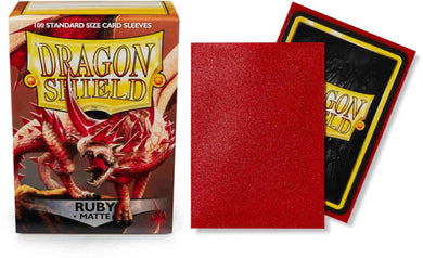 Dragon Shield - Matte Ruby - 100 Sleeves