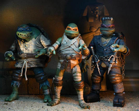 ninja turtles x monsters Universal Monsters x Teenage Mutant Ninja Turtles Michelangelo as The Mummy Action Figure