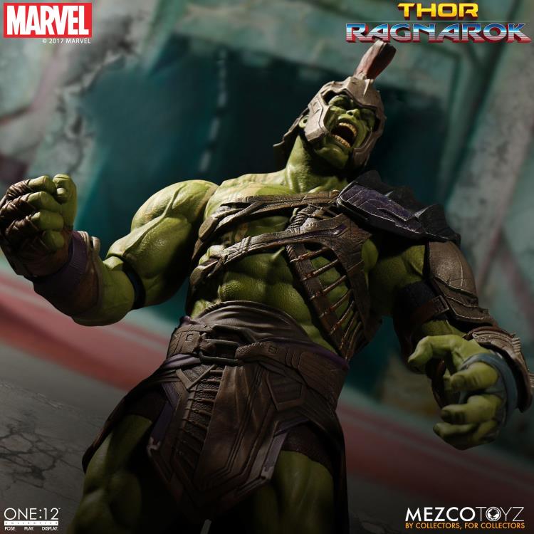 Load image into Gallery viewer, Mezco Toyz - One:12 Thor Ragnarok Gladiator Hulk Action Figure

