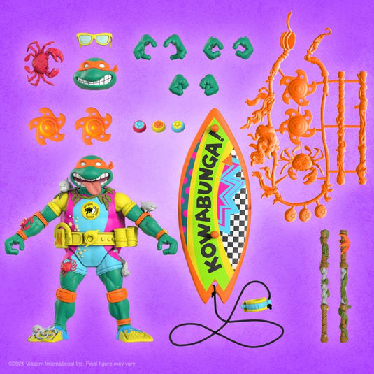 Super 7 - Teenage Mutant Ninja Turtles Ultimates: Sewer Surfer Mike