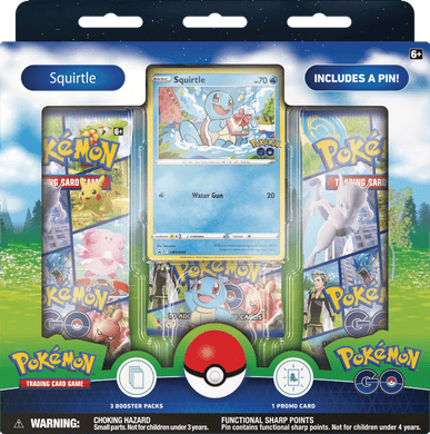 Pokemon TCG - Pokemon GO: Back to the Beginning With Your First Partner - Squirtle Pin Collection