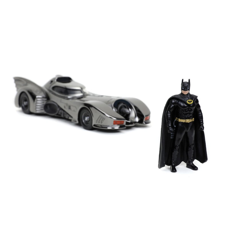 Load image into Gallery viewer, Jada Toys - Batman (1989): Batmobile (Black-Chrome Finish) Diecast Metal Vehicle and Batman Mini-Fig 1/24 Scale
