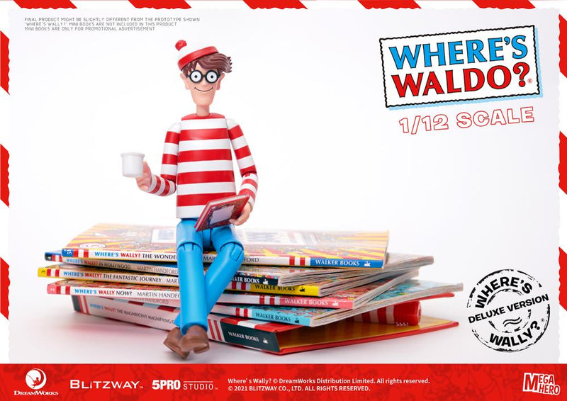 Load image into Gallery viewer, Blitzway - MEGAHERO Where&#39;s Waldo: Waldo Deluxe 1/12 Scale Figure
