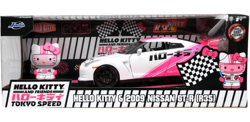 Load image into Gallery viewer, Jada Toys - Hello Kitty and Friends Tokyo Speed: Die-Cast Hello Kitty and 2009 Nissan GTR 1/24 Scale
