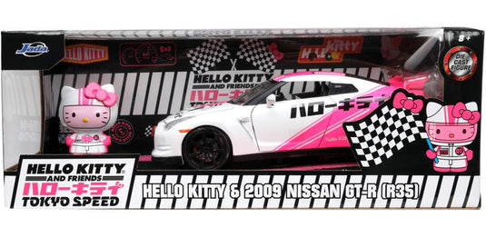 Jada Toys - Hello Kitty and Friends Tokyo Speed: Die-Cast Hello Kitty and 2009 Nissan GTR 1/24 Scale