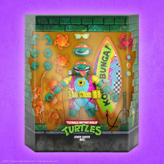 Super 7 - Teenage Mutant Ninja Turtles Ultimates: Sewer Surfer Mike