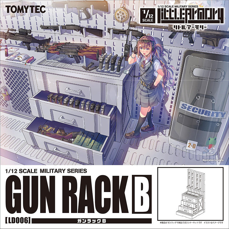 Load image into Gallery viewer, Little Armory LD006 Gun Rack B - 1/12 Scale Plastic Model Kit
