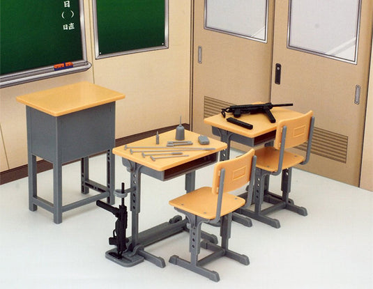 Little Armory LD011 Defence School Desk Grease Gun Set - 1/12 Scale Plastic Model Kit