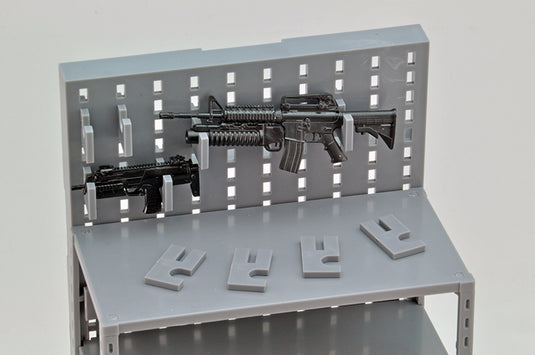 Little Armory LD018 Gun Rack D - 1/12 Scale Plastic Model Kit