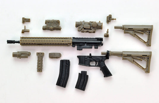 Little Armory LA037 M4A1SOPMOD Block 2 Type - 1/12 Scale Plastic Model Kit
