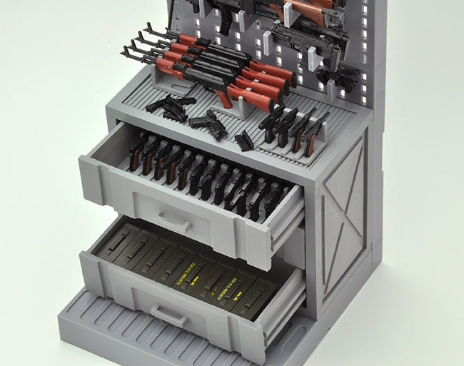 Load image into Gallery viewer, Little Armory LD006 Gun Rack B - 1/12 Scale Plastic Model Kit
