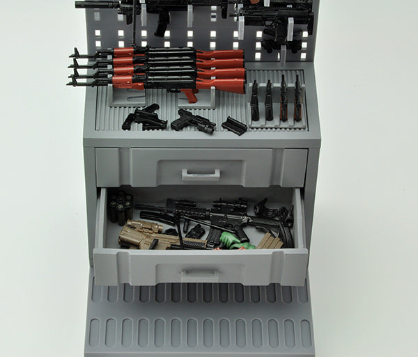 Load image into Gallery viewer, Little Armory LD006 Gun Rack B - 1/12 Scale Plastic Model Kit
