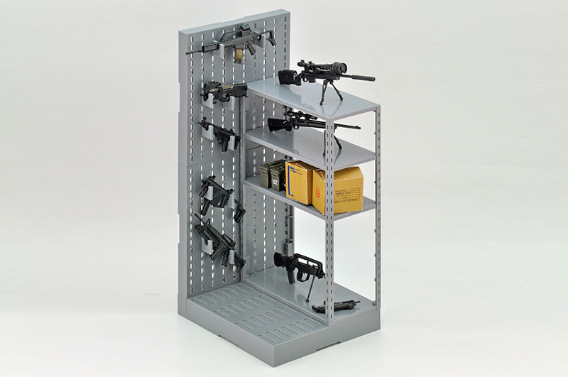 Load image into Gallery viewer, Little Armory LD018 Gun Rack D - 1/12 Scale Plastic Model Kit
