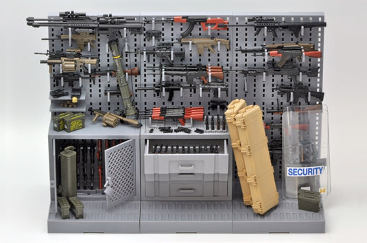 Little Armory LD008 Gun Rack C - 1/12 Scale Plastic Model Kit
