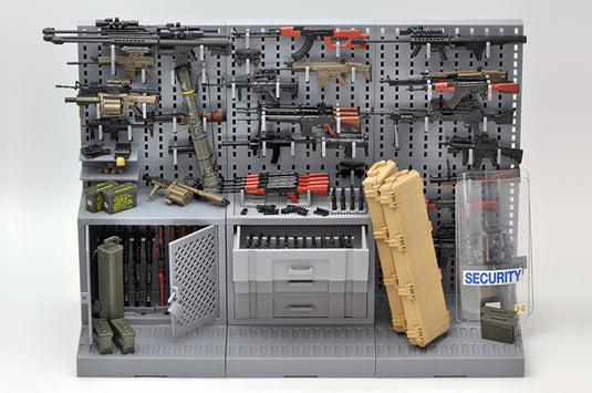 Little Armory LD006 Gun Rack B - 1/12 Scale Plastic Model Kit