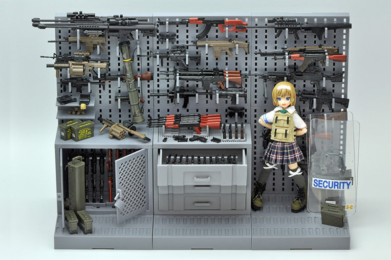Load image into Gallery viewer, Little Armory LD006 Gun Rack B - 1/12 Scale Plastic Model Kit
