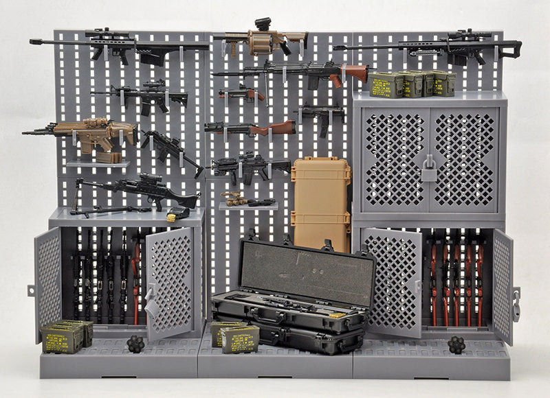 Load image into Gallery viewer, Little Armory LD002 Gun Rack A - 1/12 Scale Plastic Model Kit
