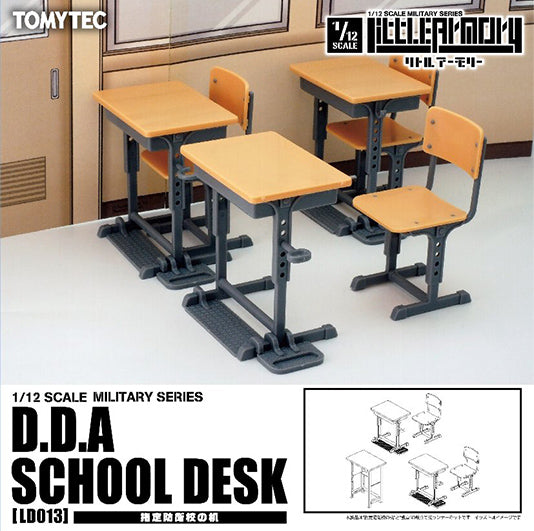 Load image into Gallery viewer, Little Armory LD013 Defence School Desk - 1/12 Scale Plastic Model Kit
