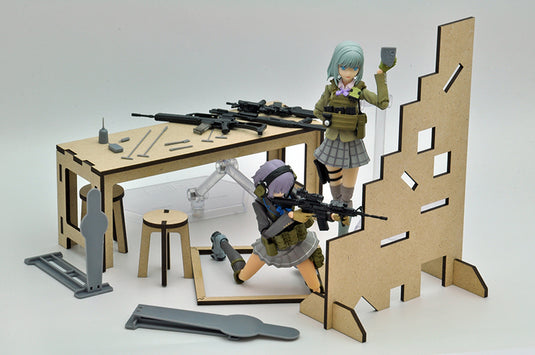 Little Armory LD015 Shooting range B - 1/12 Scale Plastic Model Kit