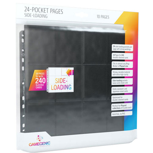 Gamegenic - Pages: Sideloading 24-Pocket Pack of 10 [Black]