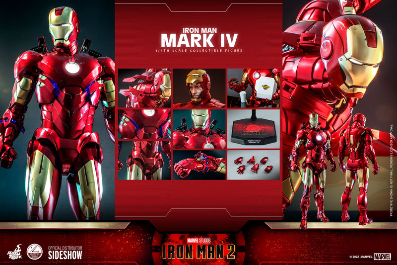 Load image into Gallery viewer, Hot Toys - Iron Man 2 - 1/4 Scale Iron Man Mark IV
