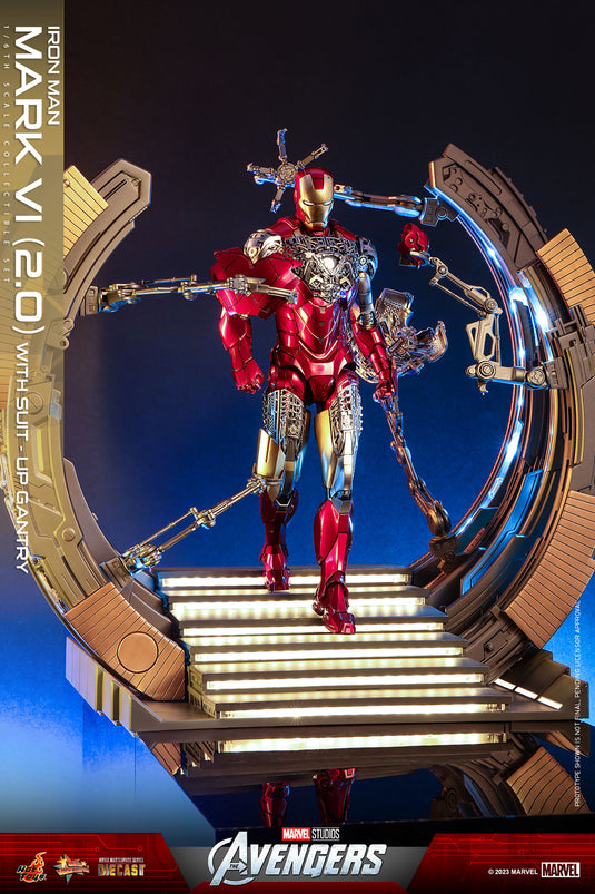 Hot Toys - Marvel Studio's: The Avengers - Iron Man Mark VI (Version 2.0) With Suit-Up Gantry