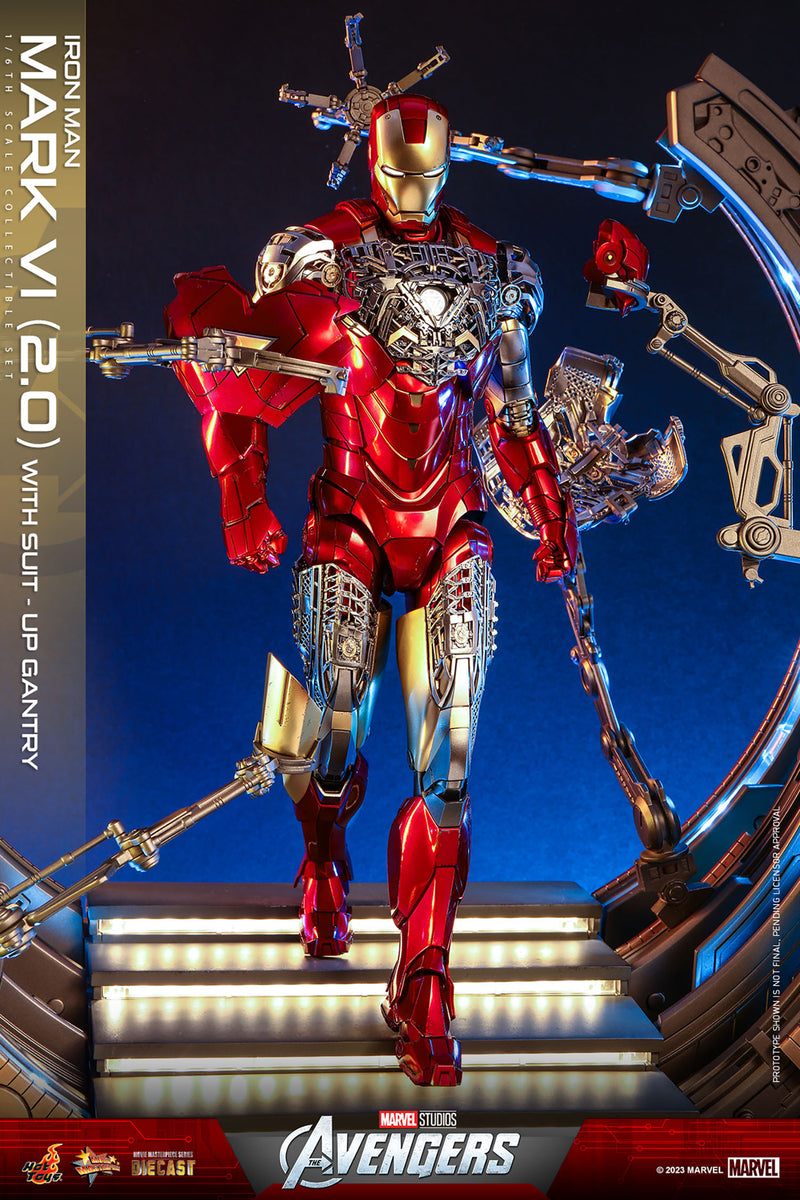 Load image into Gallery viewer, Hot Toys - Marvel Studio&#39;s: The Avengers - Iron Man Mark VI (Version 2.0) With Suit-Up Gantry
