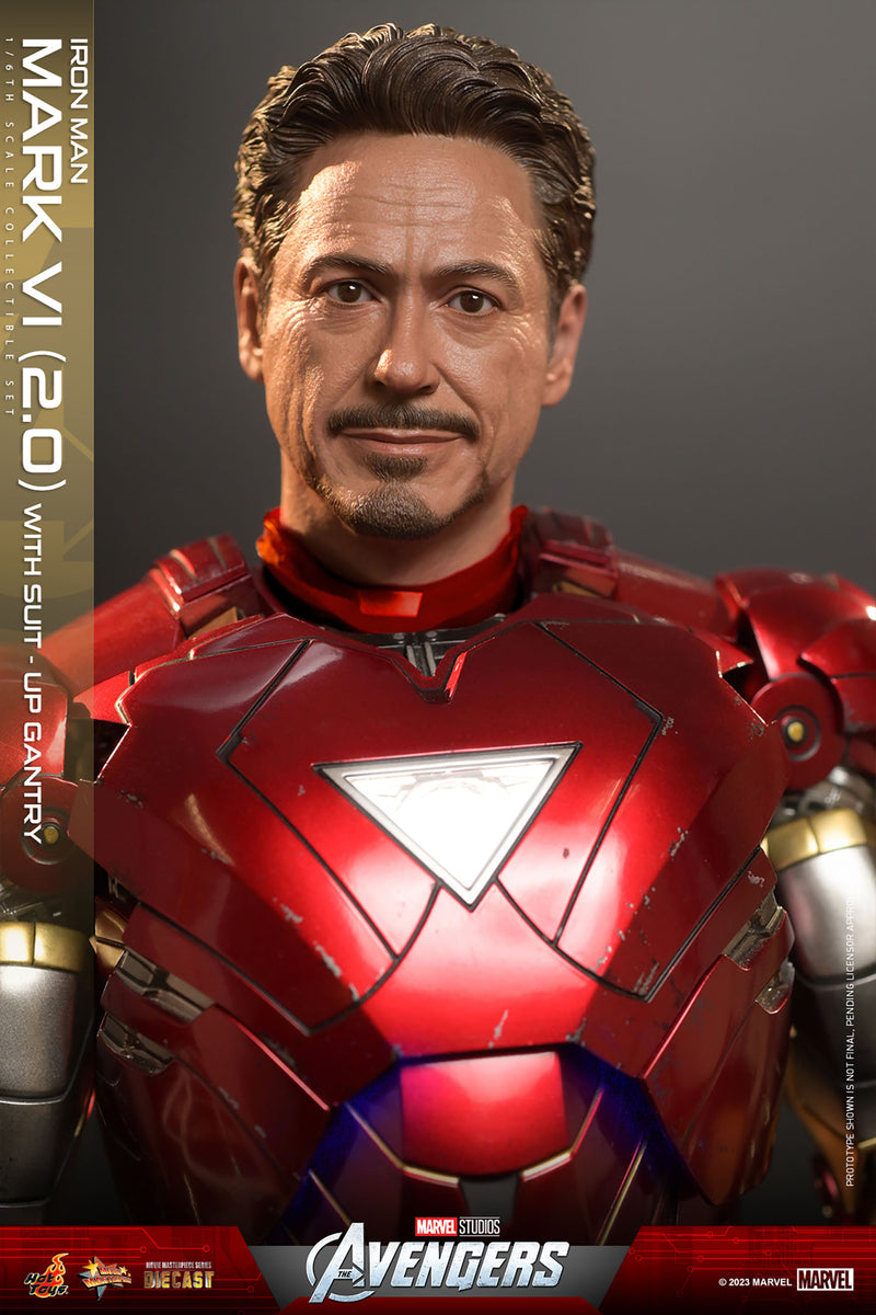 Load image into Gallery viewer, Hot Toys - Marvel Studio&#39;s: The Avengers - Iron Man Mark VI (Version 2.0) With Suit-Up Gantry
