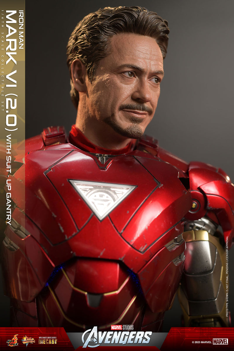 Load image into Gallery viewer, Hot Toys - Marvel Studio&#39;s: The Avengers - Iron Man Mark VI (Version 2.0) With Suit-Up Gantry
