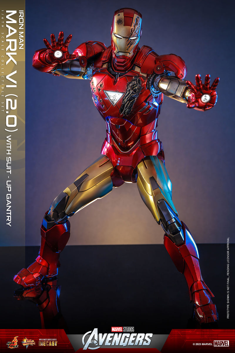 Load image into Gallery viewer, Hot Toys - Marvel Studio&#39;s: The Avengers - Iron Man Mark VI (Version 2.0) With Suit-Up Gantry
