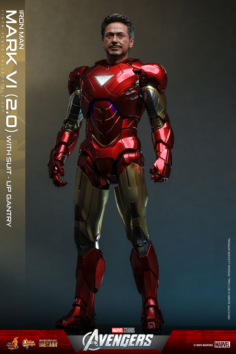 Load image into Gallery viewer, Hot Toys - Marvel Studio&#39;s: The Avengers - Iron Man Mark VI (Version 2.0) With Suit-Up Gantry

