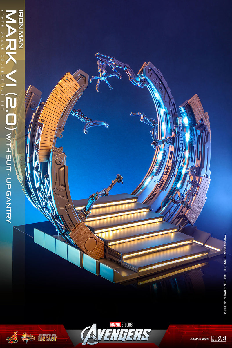 Load image into Gallery viewer, Hot Toys - Marvel Studio&#39;s: The Avengers - Iron Man Mark VI (Version 2.0) With Suit-Up Gantry
