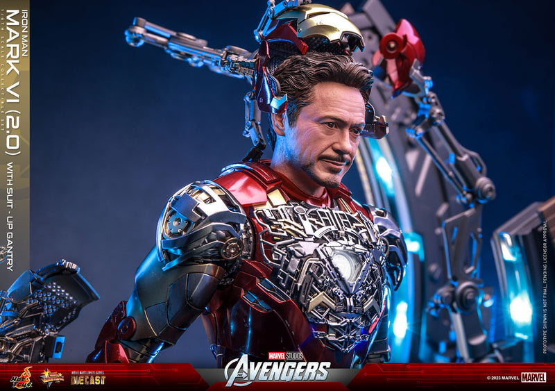 Load image into Gallery viewer, Hot Toys - Marvel Studio&#39;s: The Avengers - Iron Man Mark VI (Version 2.0) With Suit-Up Gantry
