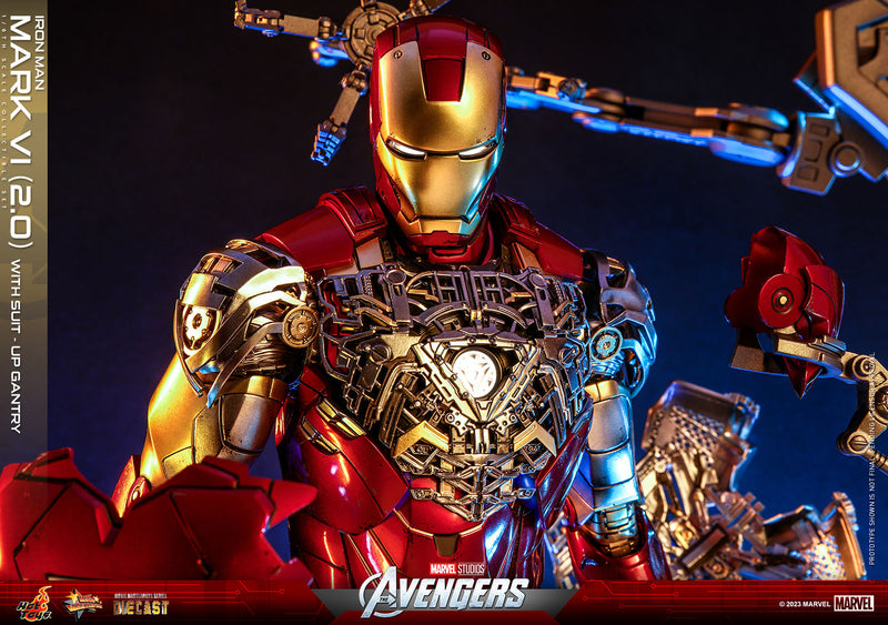 Load image into Gallery viewer, Hot Toys - Marvel Studio&#39;s: The Avengers - Iron Man Mark VI (Version 2.0) With Suit-Up Gantry
