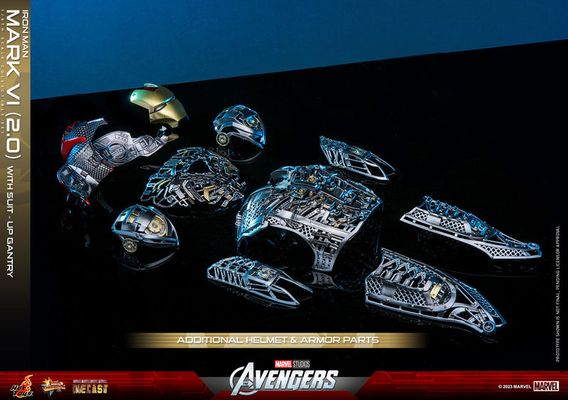 Load image into Gallery viewer, Hot Toys - Marvel Studio&#39;s: The Avengers - Iron Man Mark VI (Version 2.0) With Suit-Up Gantry

