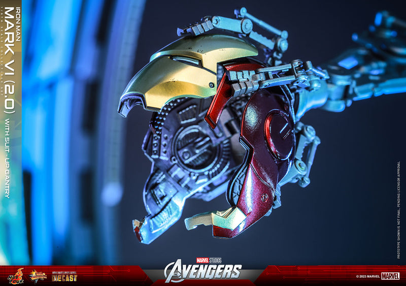 Load image into Gallery viewer, Hot Toys - Marvel Studio&#39;s: The Avengers - Iron Man Mark VI (Version 2.0) With Suit-Up Gantry
