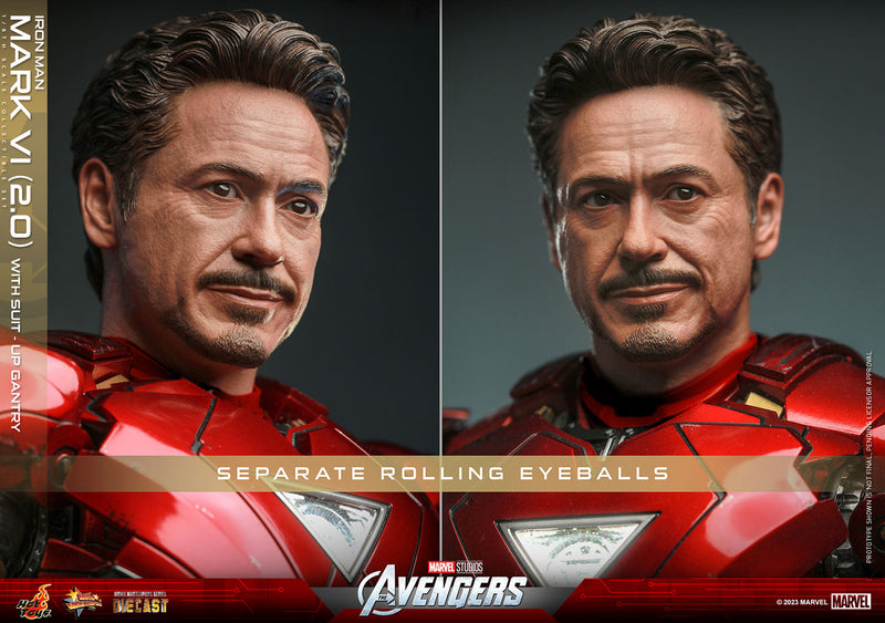 Load image into Gallery viewer, Hot Toys - Marvel Studio&#39;s: The Avengers - Iron Man Mark VI (Version 2.0) With Suit-Up Gantry
